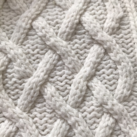 Girls Cream White Cable Knit sweater - Picture 2 of 5